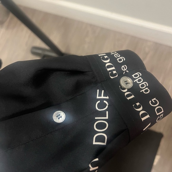 Dolce & Gabbana Silk Pajama Shirt With Lettering Print - Picture 5 of 8